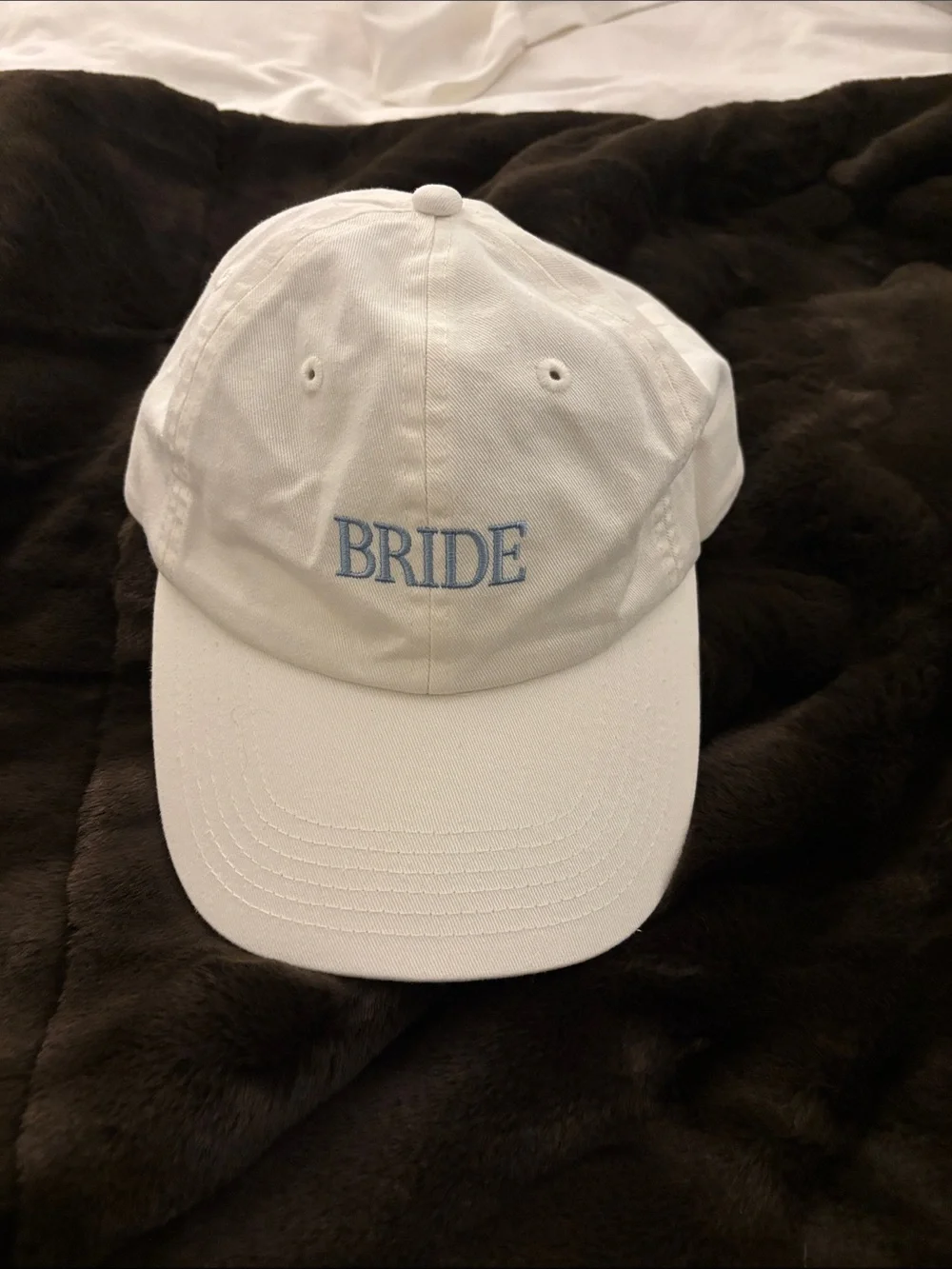 Favorite Daughter White Baseball Cap with Light Blue 